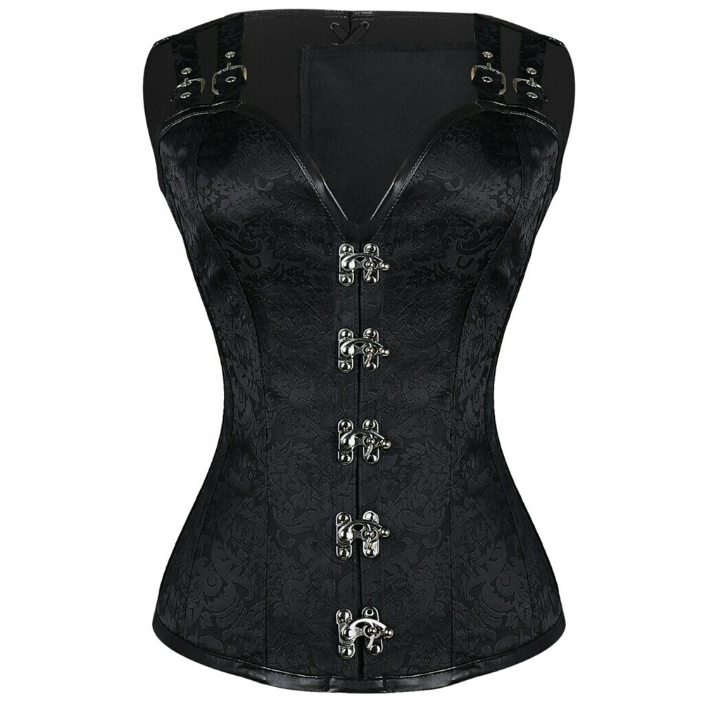 Steampunk Corset Top - Gothic Buckle Corset